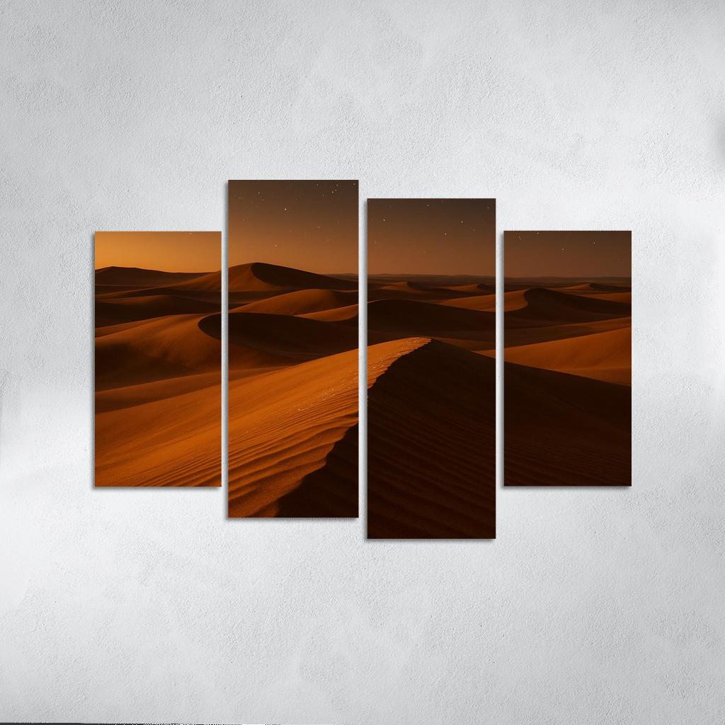 Amber Dunes Of Silent Expanse premium artwork frames