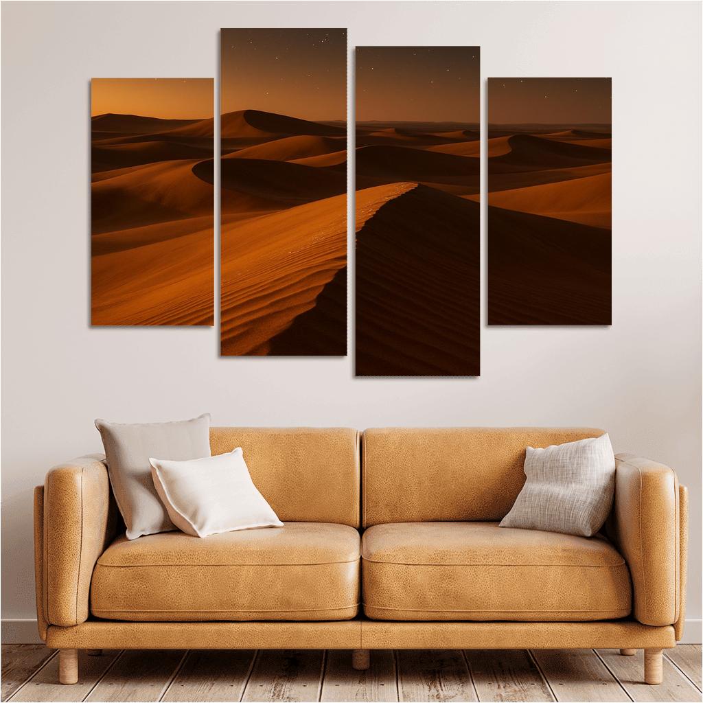 Amber Dunes Of Silent Expanse premium artwork frames
