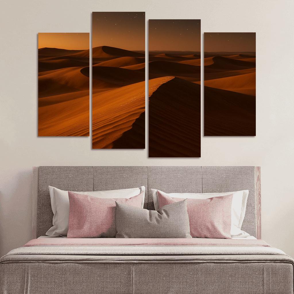 Amber Dunes Of Silent Expanse premium artwork frames