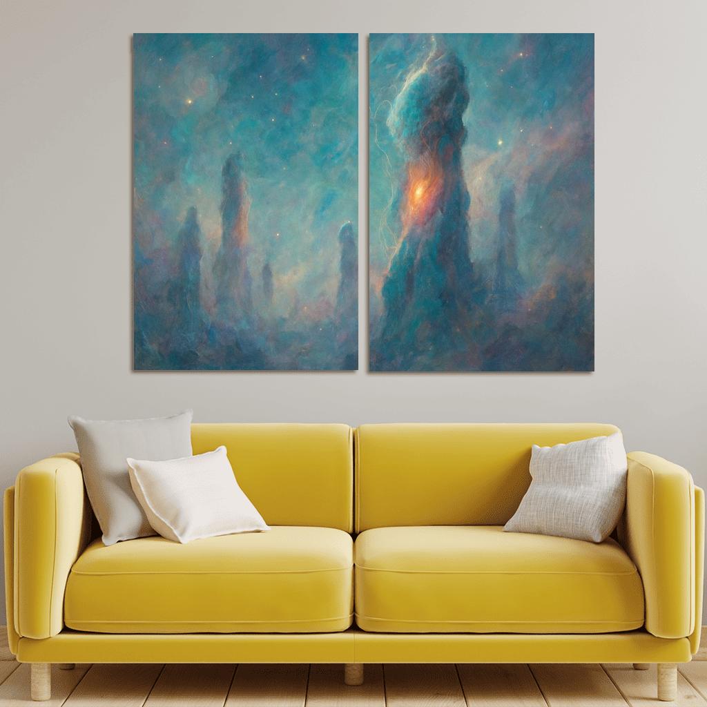 Ionized Gas Columns In A Stellar Nursery decor