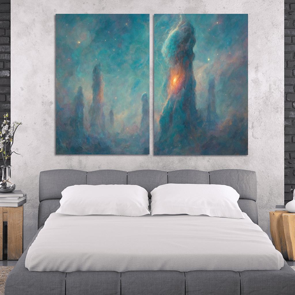 Ionized Gas Columns In A Stellar Nursery decor