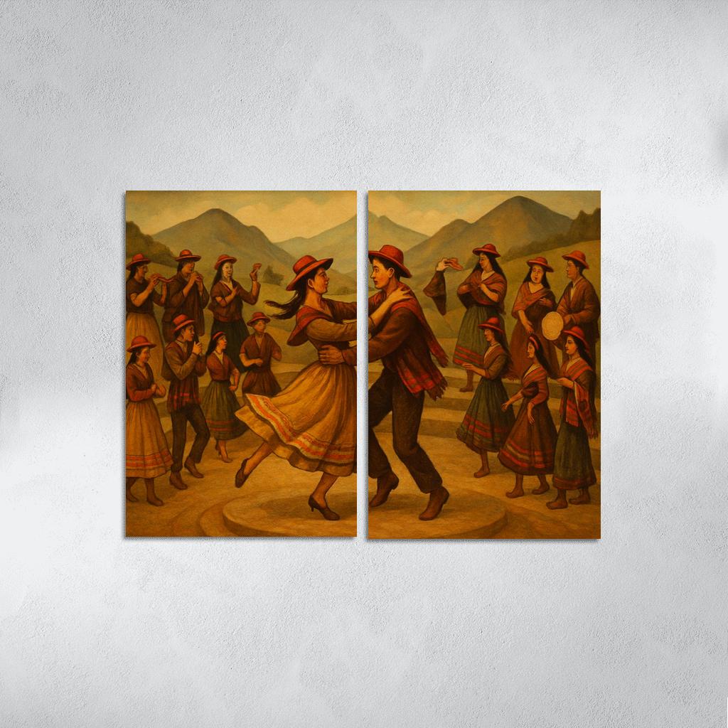 Bambuco Andes Folk Ballet modern paintings frame