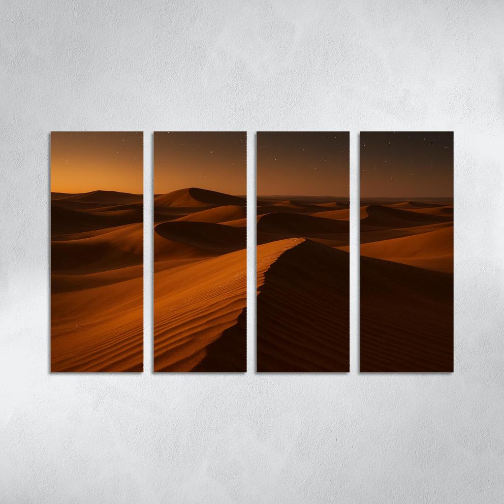 Amber Dunes Of Silent Expanse premium artwork frames