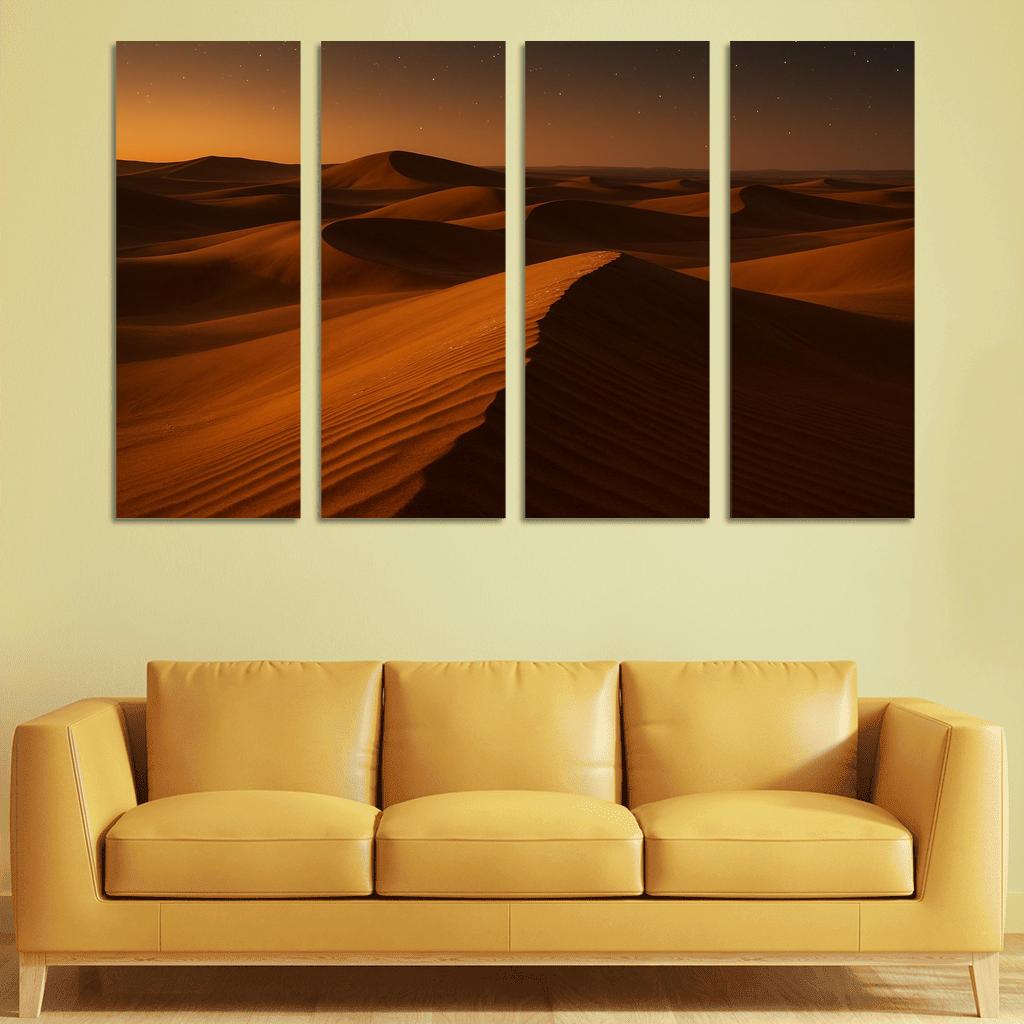 Amber Dunes Of Silent Expanse premium artwork frames