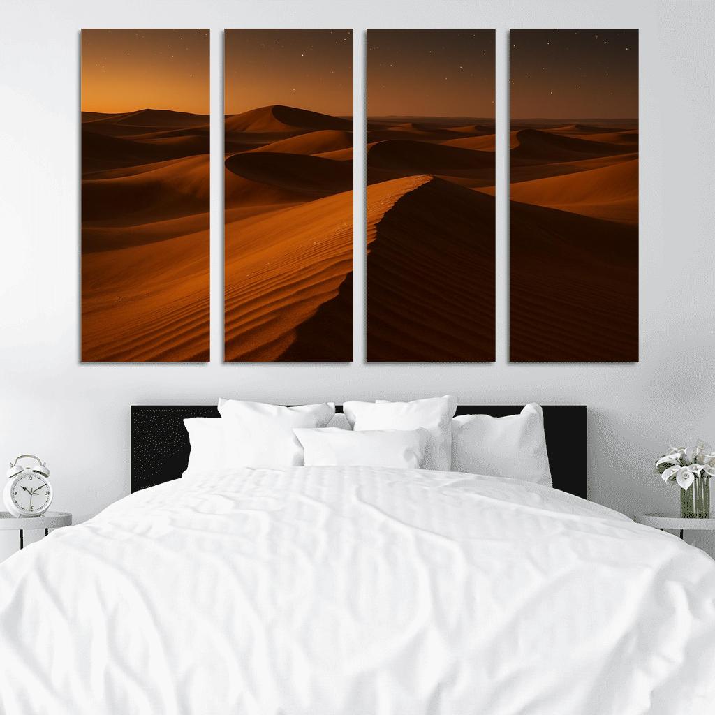 Amber Dunes Of Silent Expanse premium artwork frames