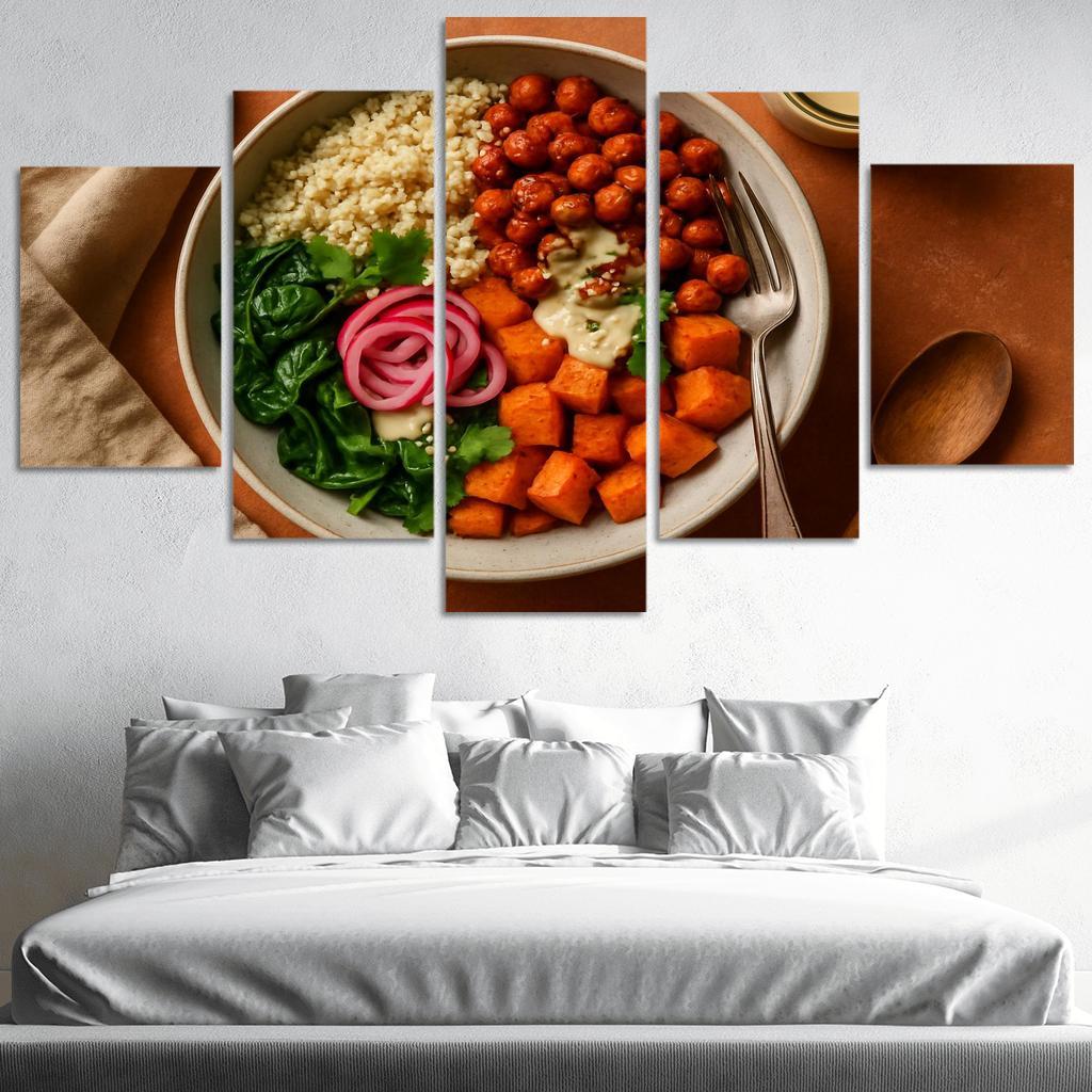 Smoky Harissa Chickpea Quinoa Bowl modern paintings frame