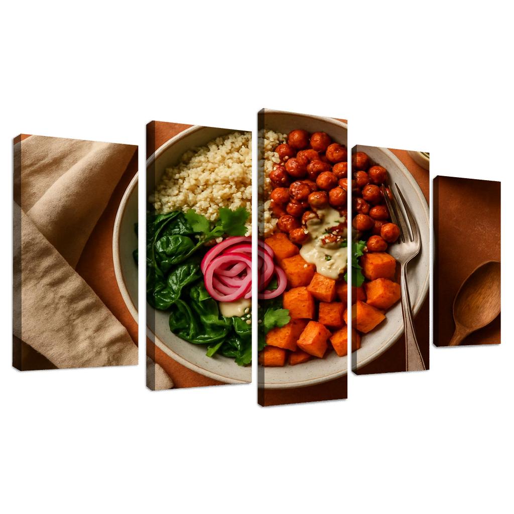 Smoky Harissa Chickpea Quinoa Bowl modern paintings frame