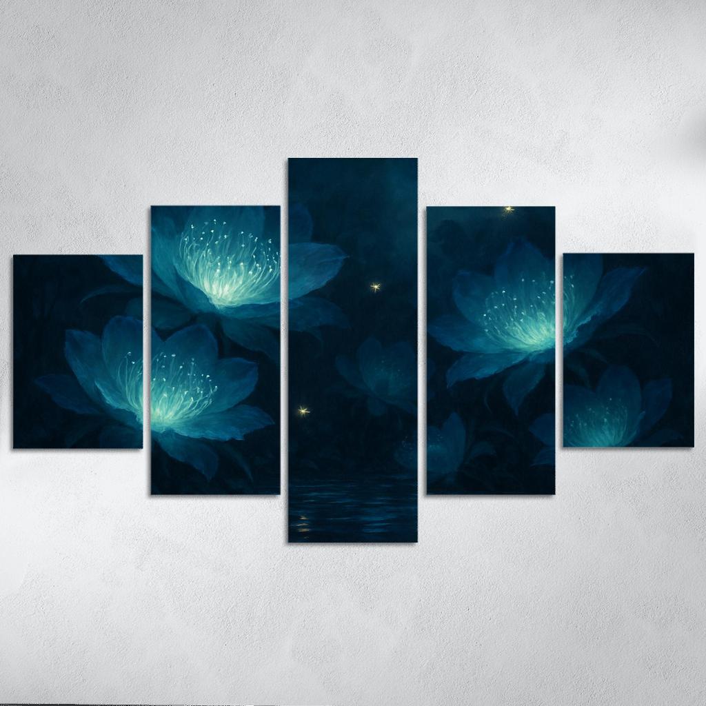 Bioluminescent Night Bloom Installation one-piece frames