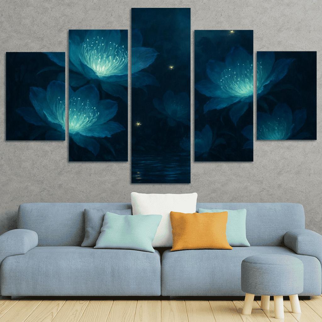 Bioluminescent Night Bloom Installation one-piece frames