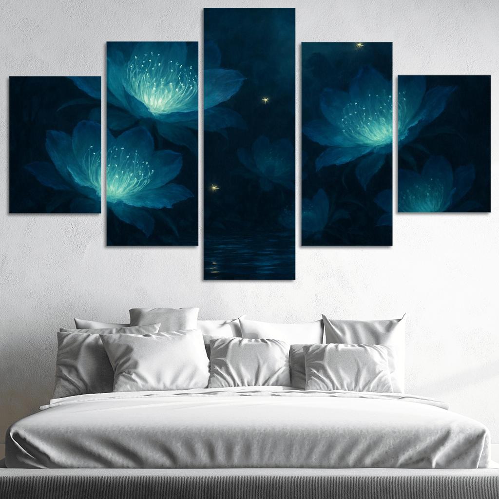 Bioluminescent Night Bloom Installation one-piece frames