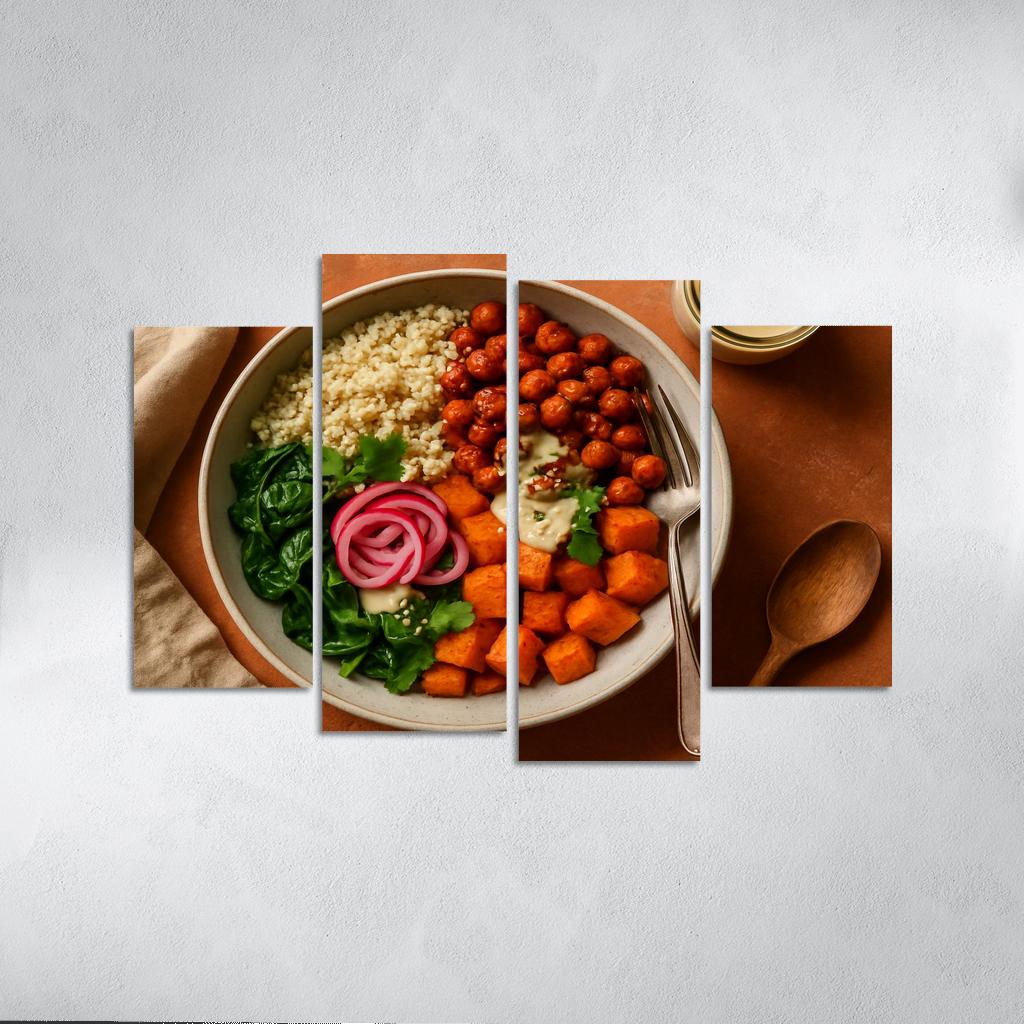 Smoky Harissa Chickpea Quinoa Bowl modern paintings frame