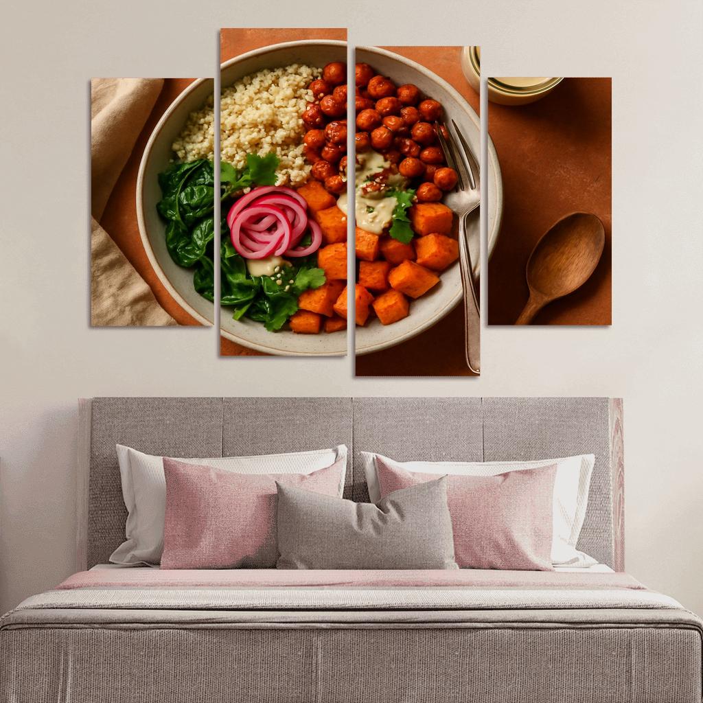 Smoky Harissa Chickpea Quinoa Bowl modern paintings frame