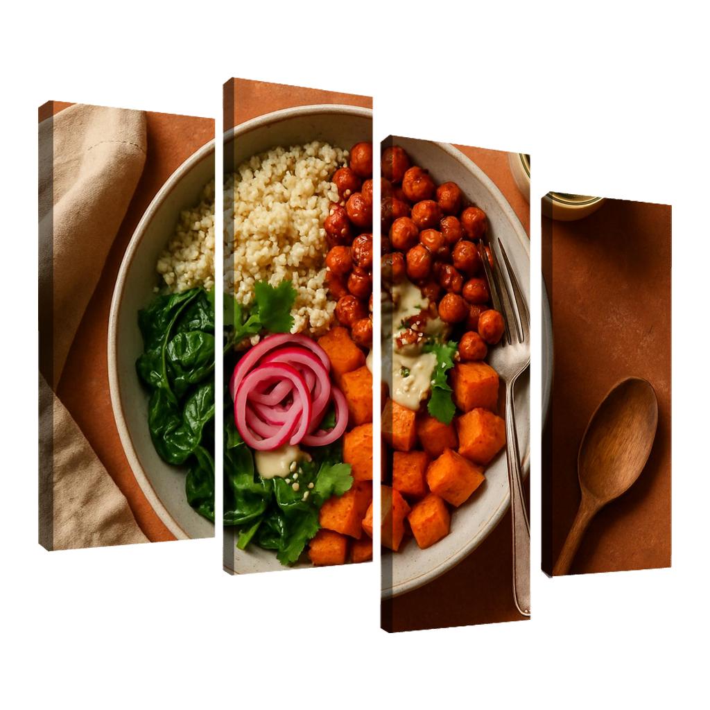 Smoky Harissa Chickpea Quinoa Bowl modern paintings frame