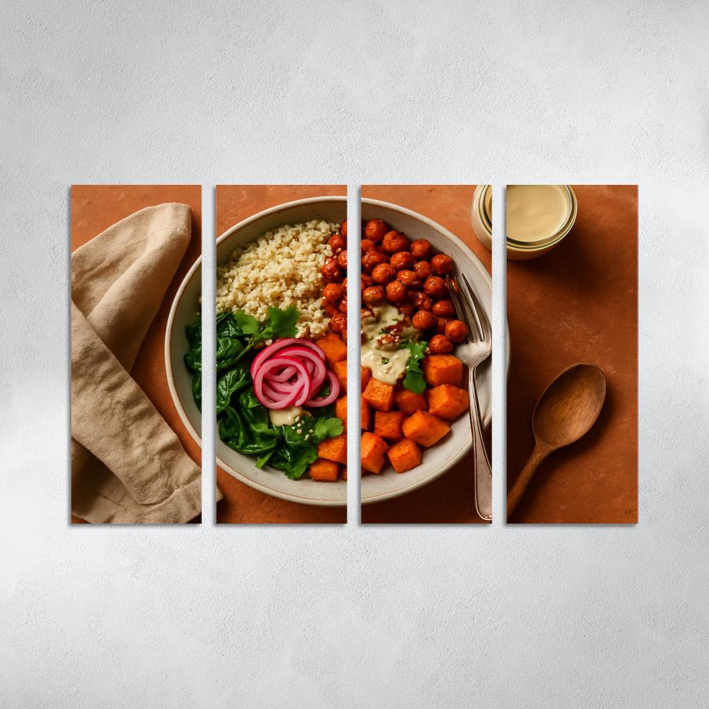 Smoky Harissa Chickpea Quinoa Bowl modern paintings frame