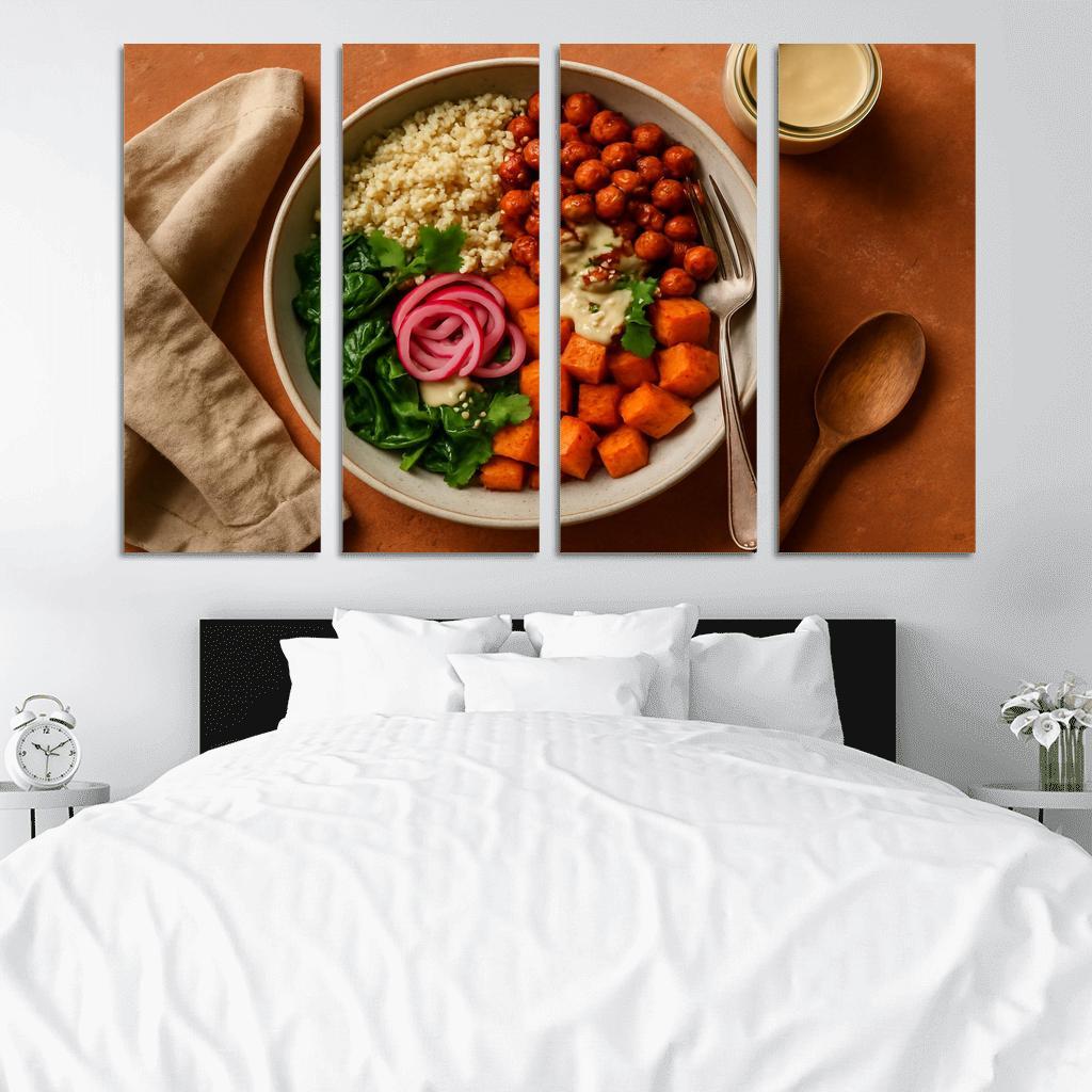Smoky Harissa Chickpea Quinoa Bowl modern paintings frame