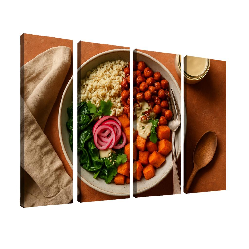 Smoky Harissa Chickpea Quinoa Bowl modern paintings frame