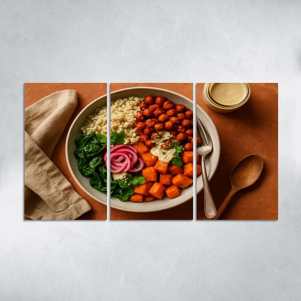 Smoky Harissa Chickpea Quinoa Bowl modern paintings frame