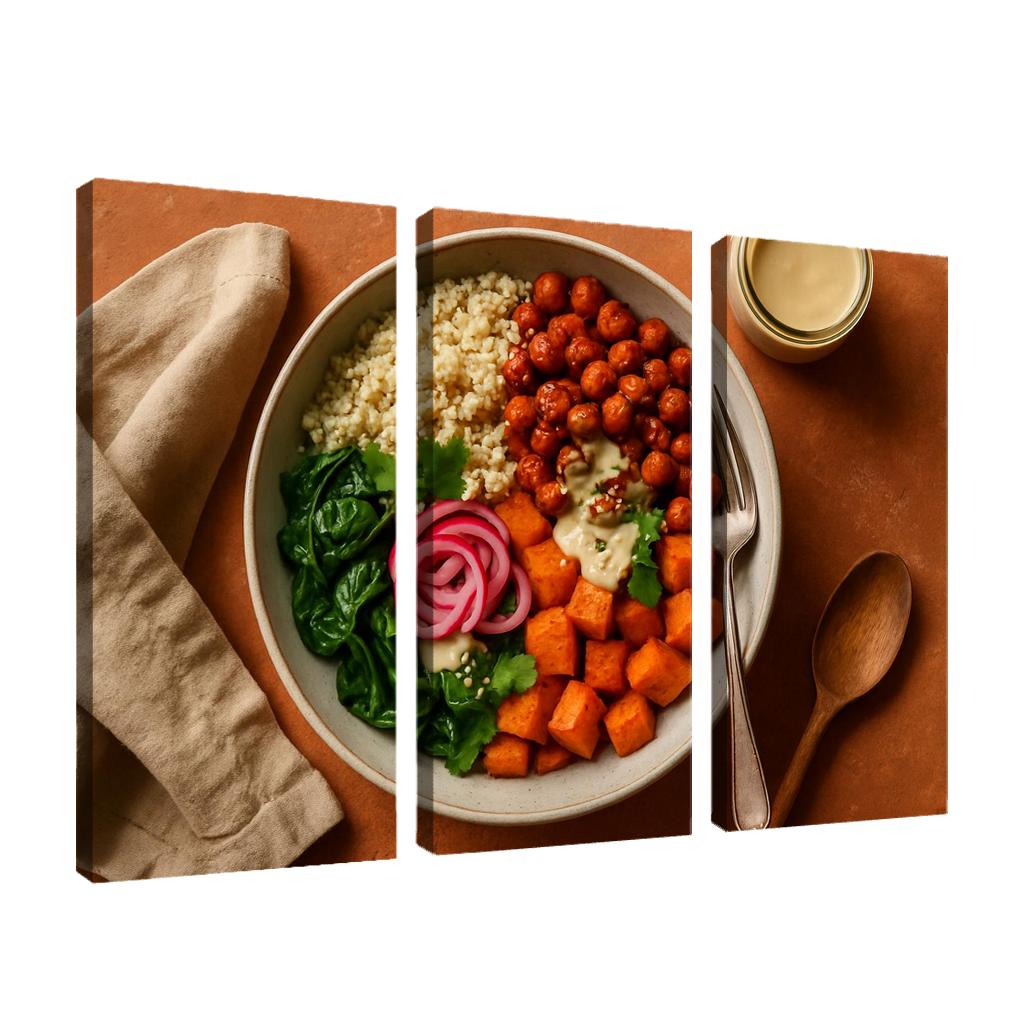 Smoky Harissa Chickpea Quinoa Bowl modern paintings frame