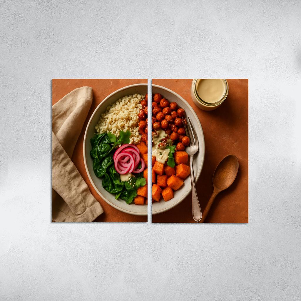 Smoky Harissa Chickpea Quinoa Bowl modern paintings frame