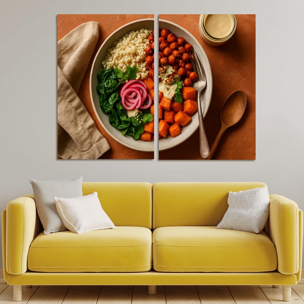 Smoky Harissa Chickpea Quinoa Bowl modern paintings frame