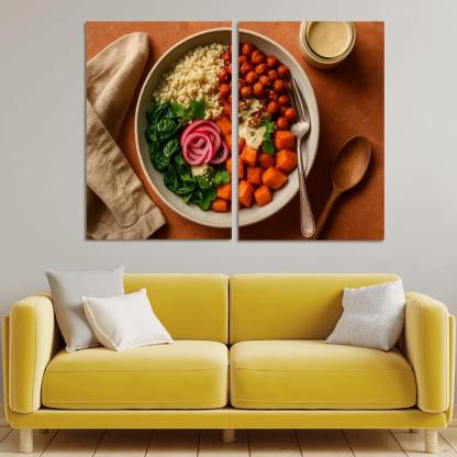 Smoky Harissa Chickpea Quinoa Bowl modern paintings frame