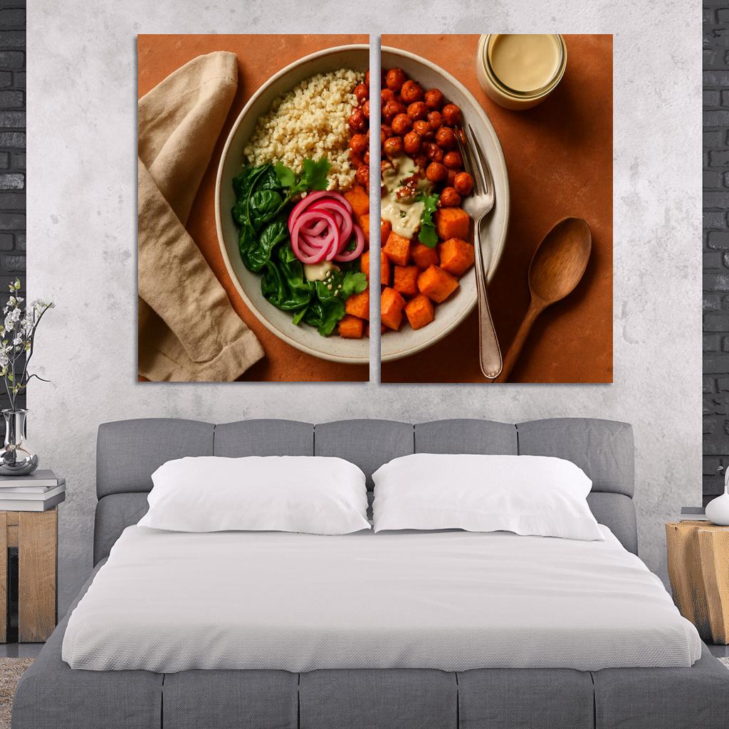 Smoky Harissa Chickpea Quinoa Bowl modern paintings frame