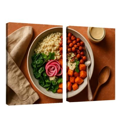 Smoky Harissa Chickpea Quinoa Bowl modern paintings frame