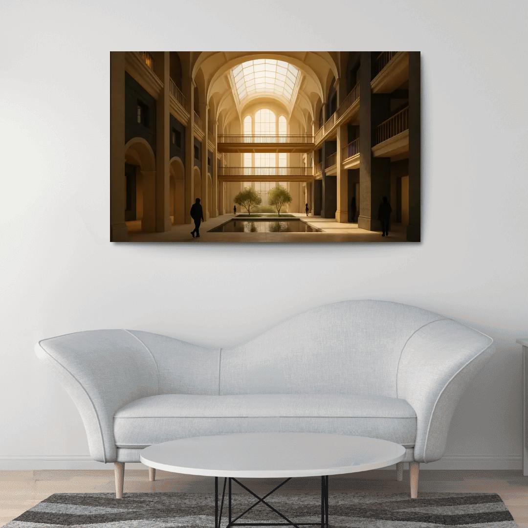 Lightwell Heritage Atrium multi-panel paintings