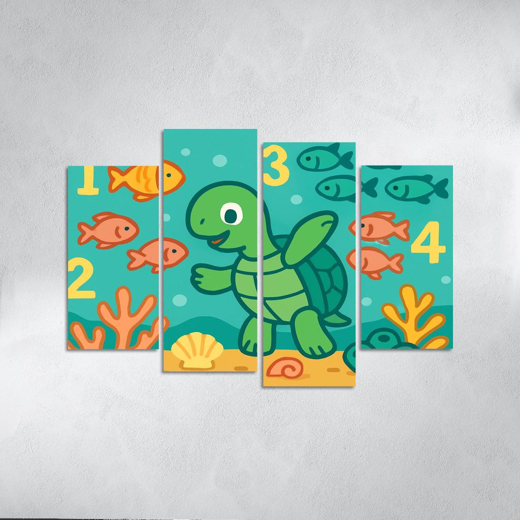 Coral Reef Counting Club custom paintings frame