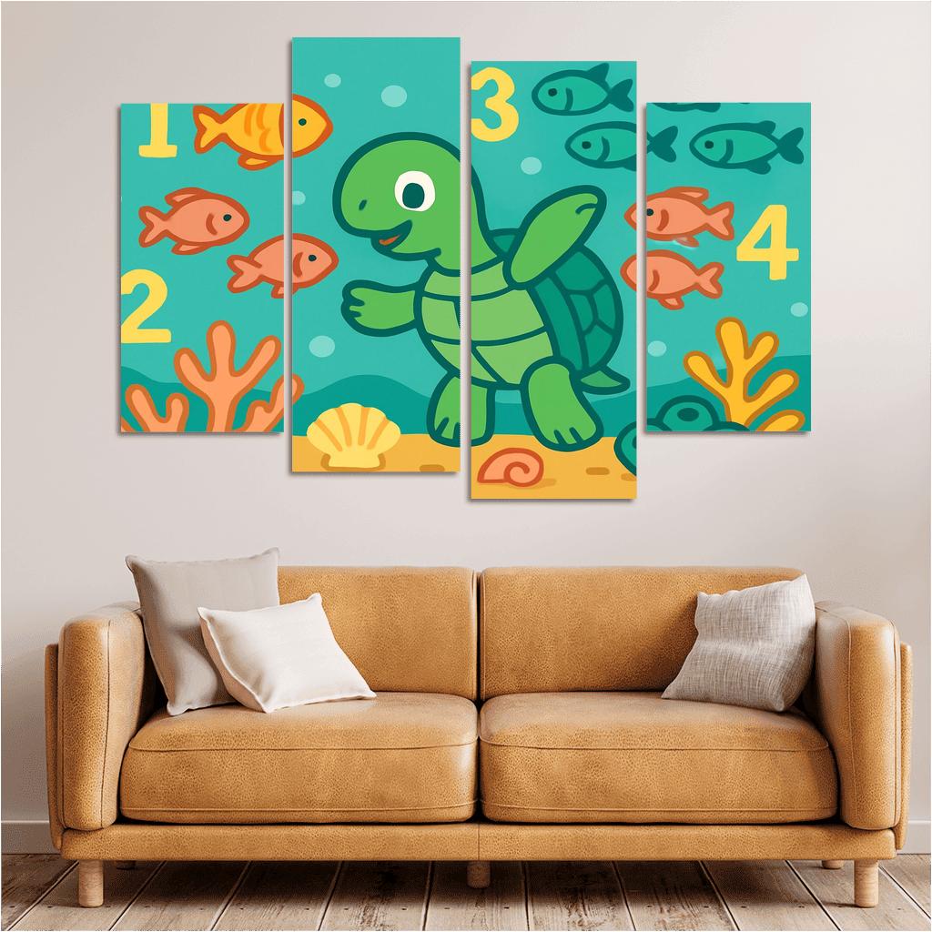 Coral Reef Counting Club custom paintings frame
