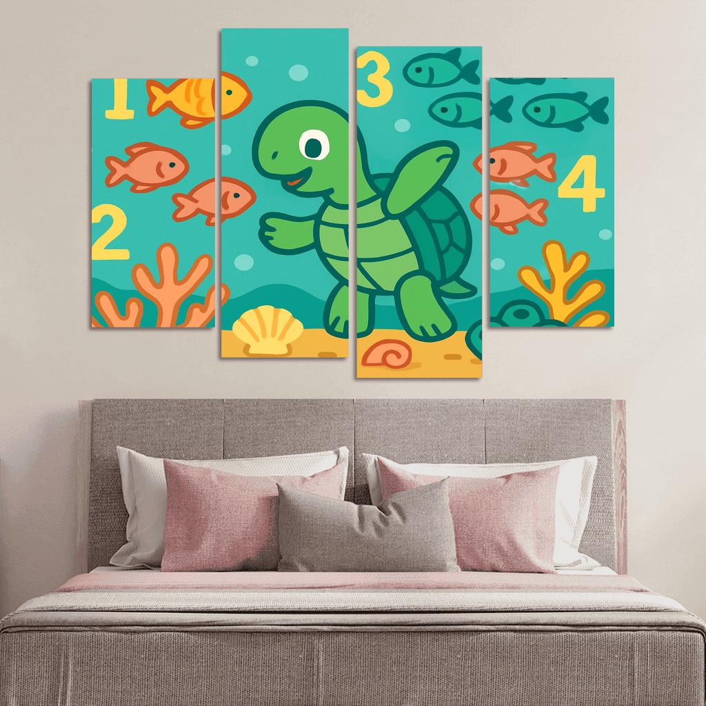 Coral Reef Counting Club custom paintings frame