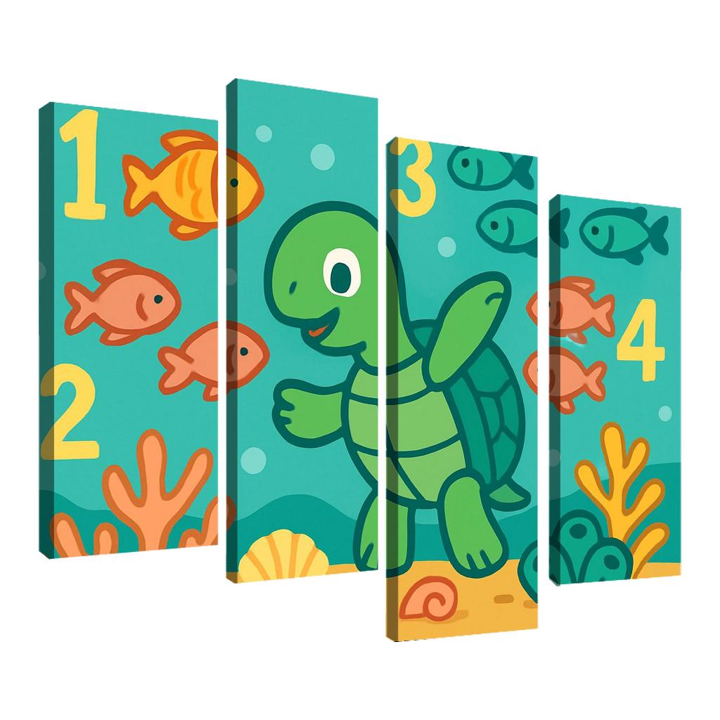 Coral Reef Counting Club custom paintings frame