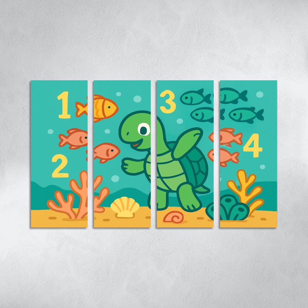 Coral Reef Counting Club custom paintings frame