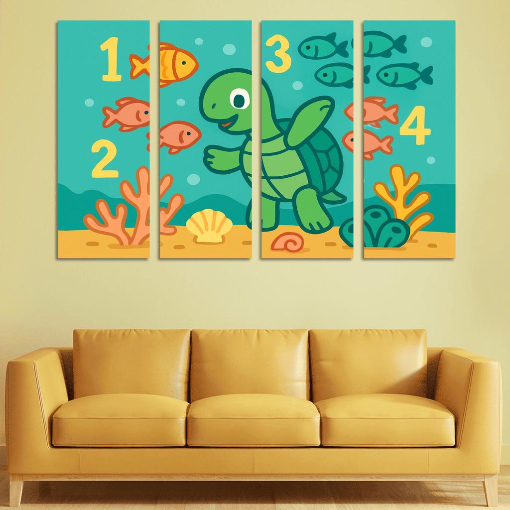 Coral Reef Counting Club custom paintings frame