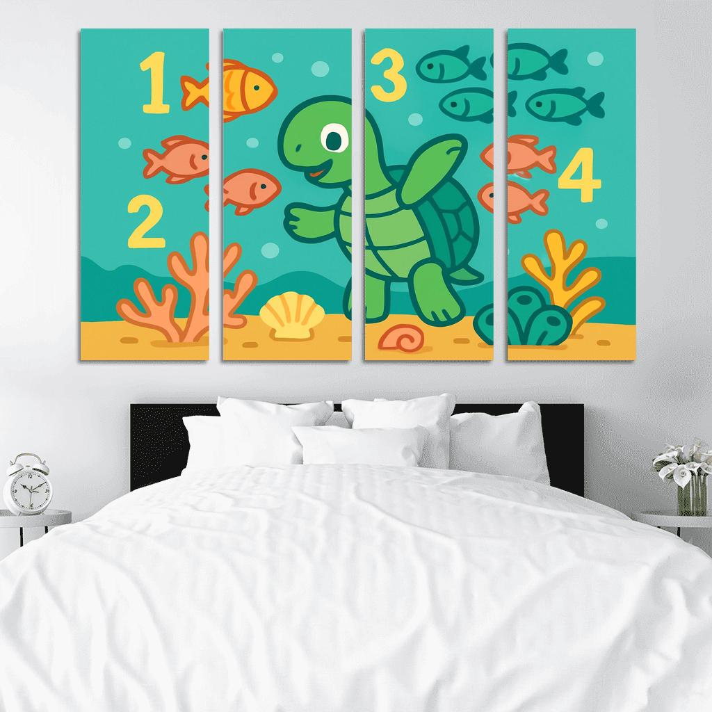 Coral Reef Counting Club custom paintings frame