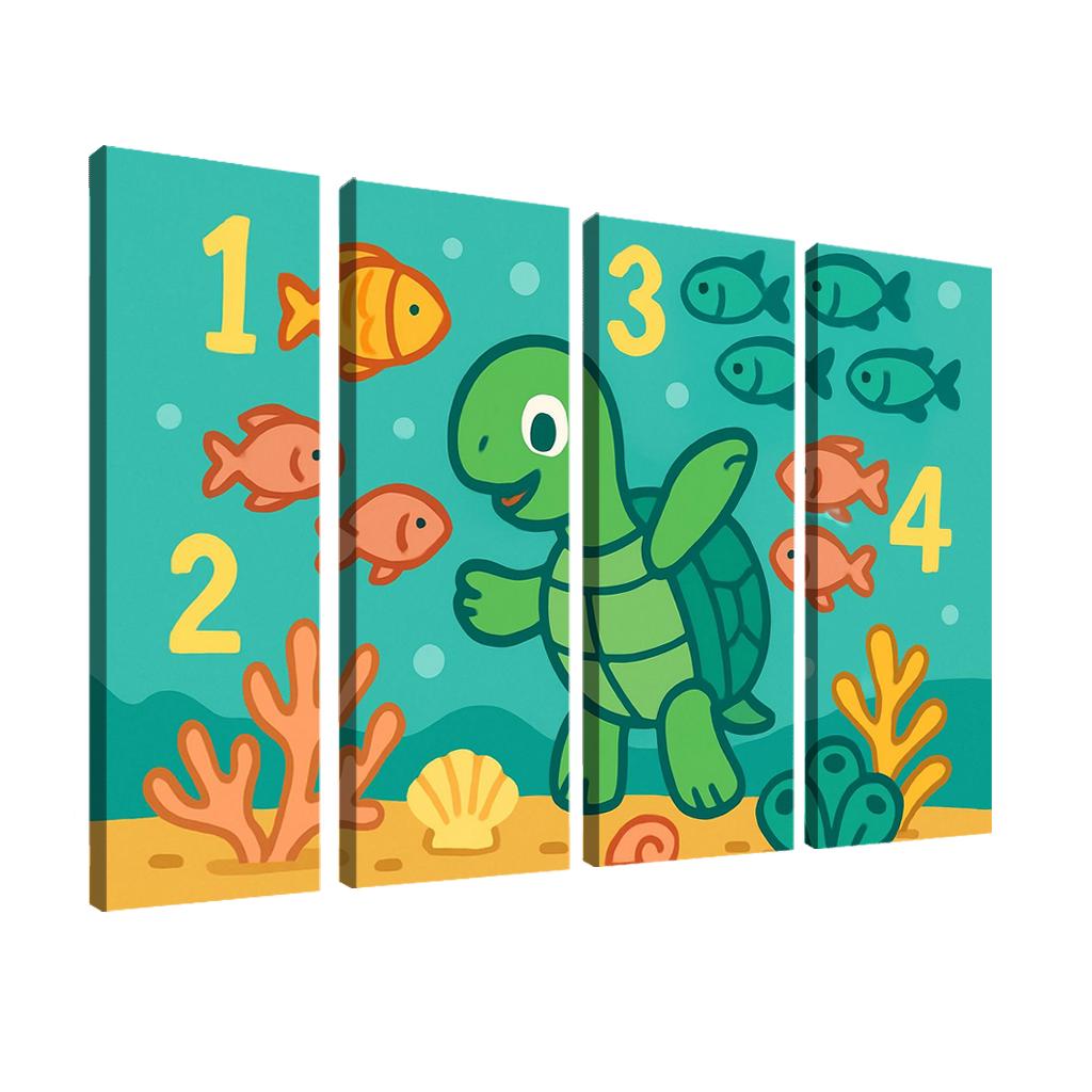 Coral Reef Counting Club custom paintings frame