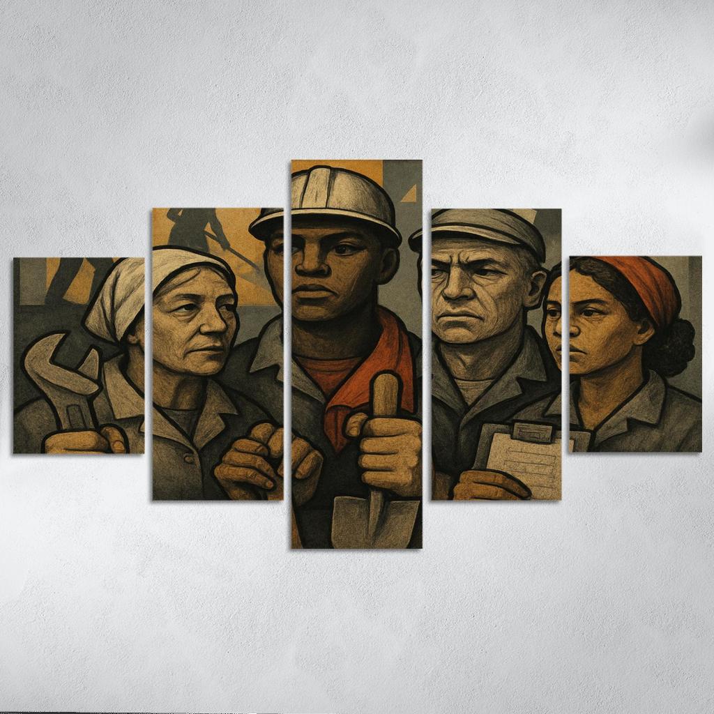 Echoes Of Labor abstract paintings frame