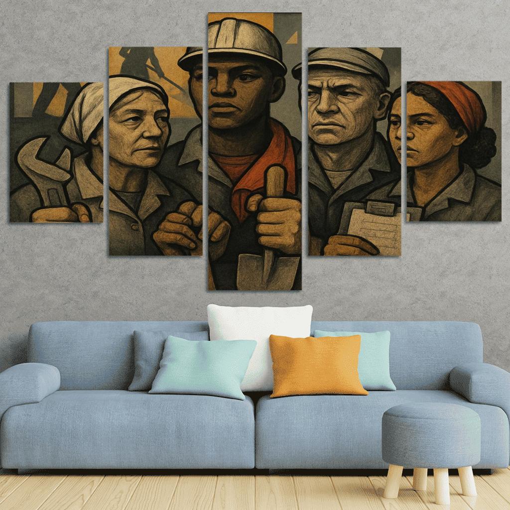 Echoes Of Labor abstract paintings frame