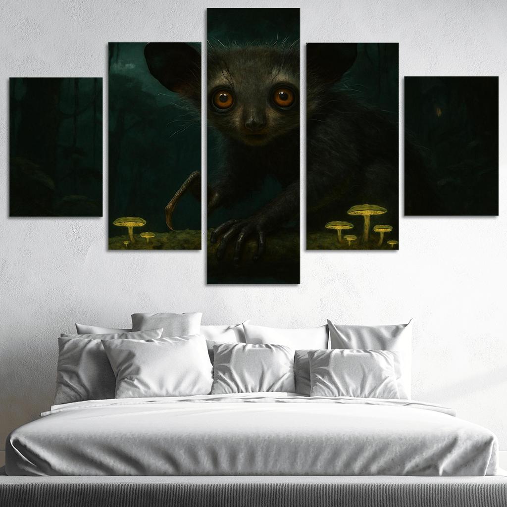 The Elusive Aye Aye Of The Rainforest Canopy custom paintings frame