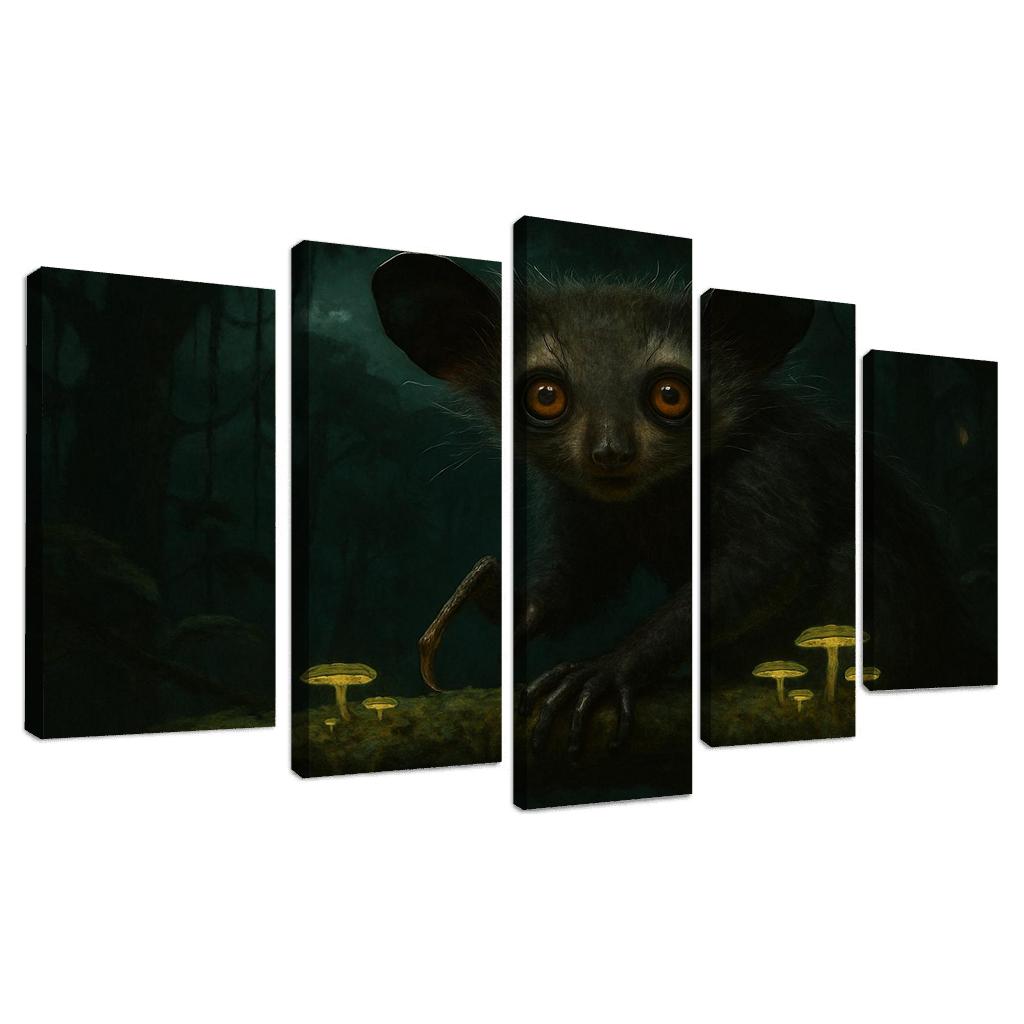 The Elusive Aye Aye Of The Rainforest Canopy custom paintings frame