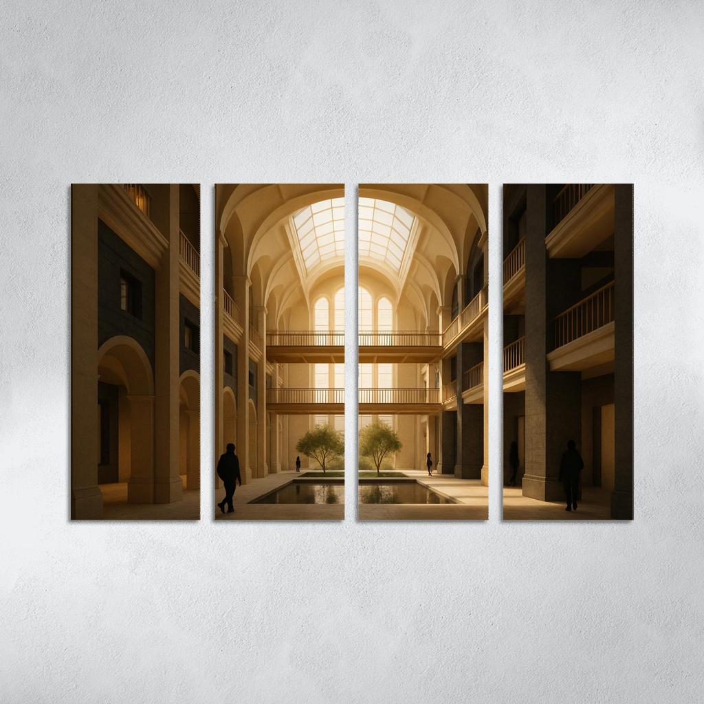 Lightwell Heritage Atrium multi-panel paintings