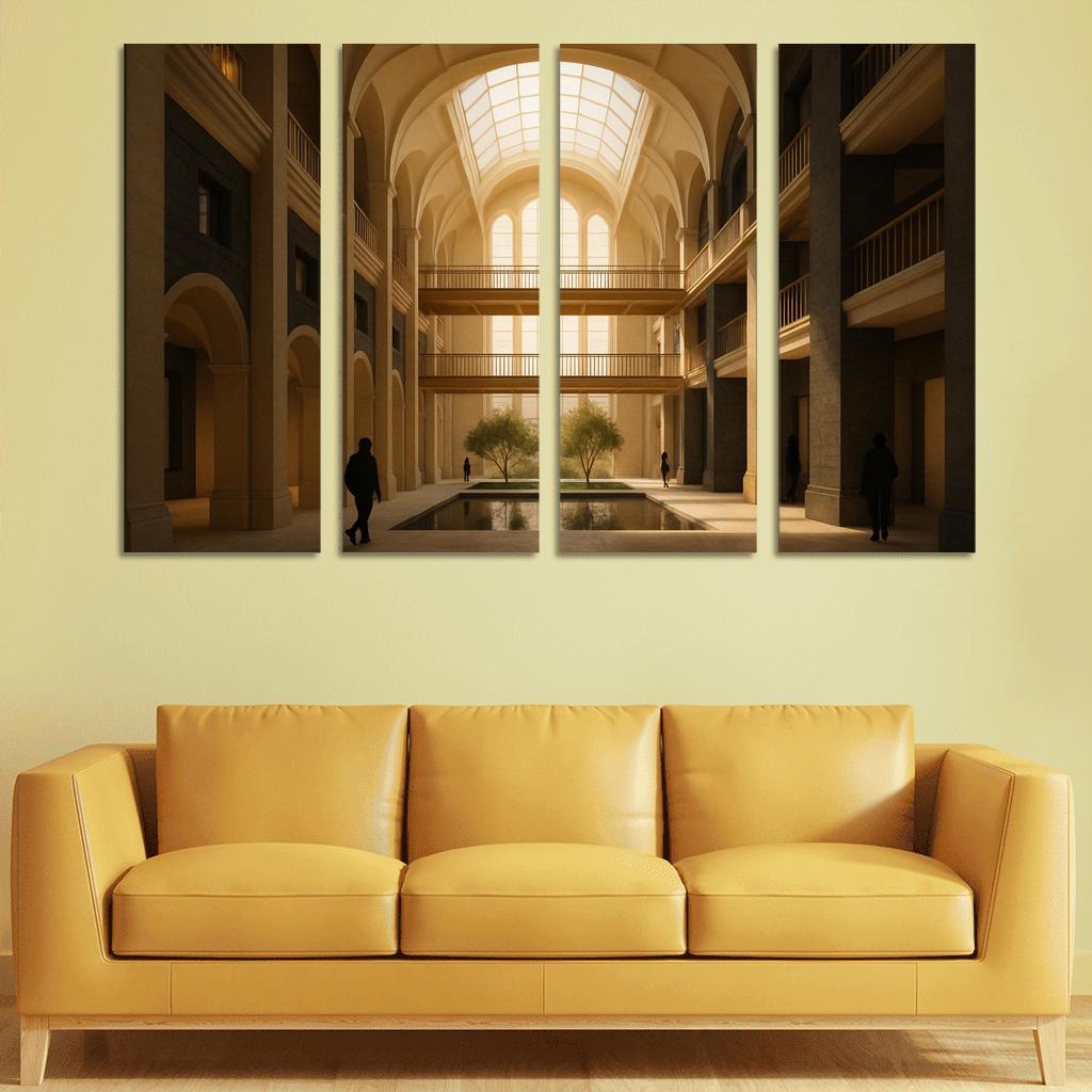 Lightwell Heritage Atrium multi-panel paintings
