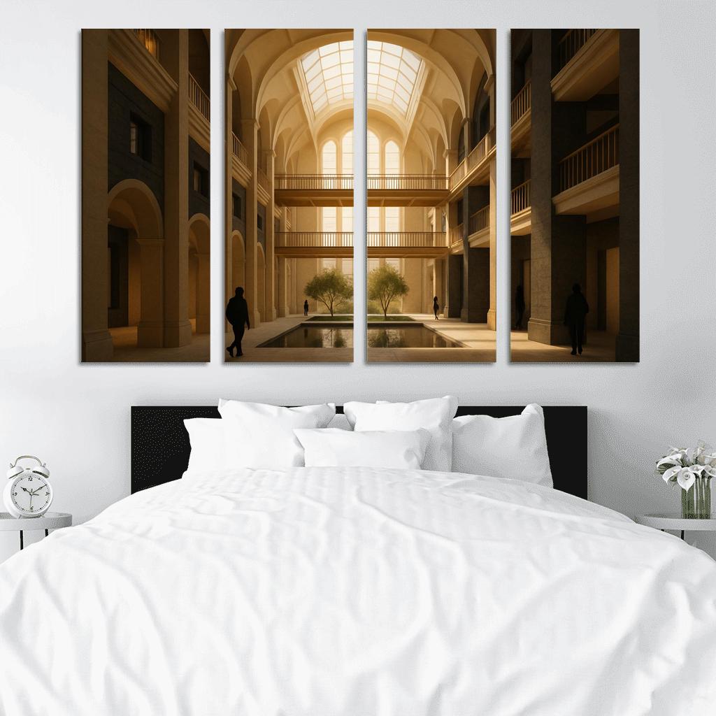 Lightwell Heritage Atrium multi-panel paintings