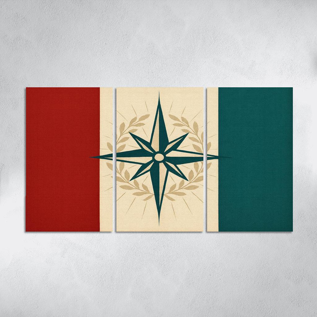 Rising Compass Banner abstract paintings frame