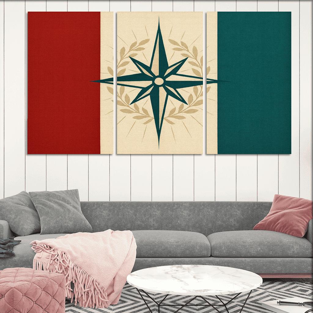 Rising Compass Banner abstract paintings frame