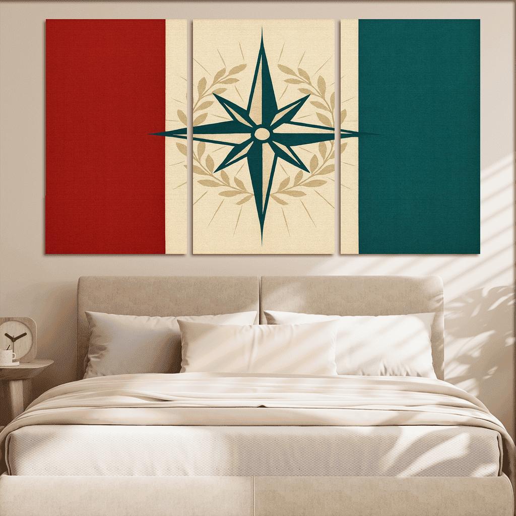 Rising Compass Banner abstract paintings frame