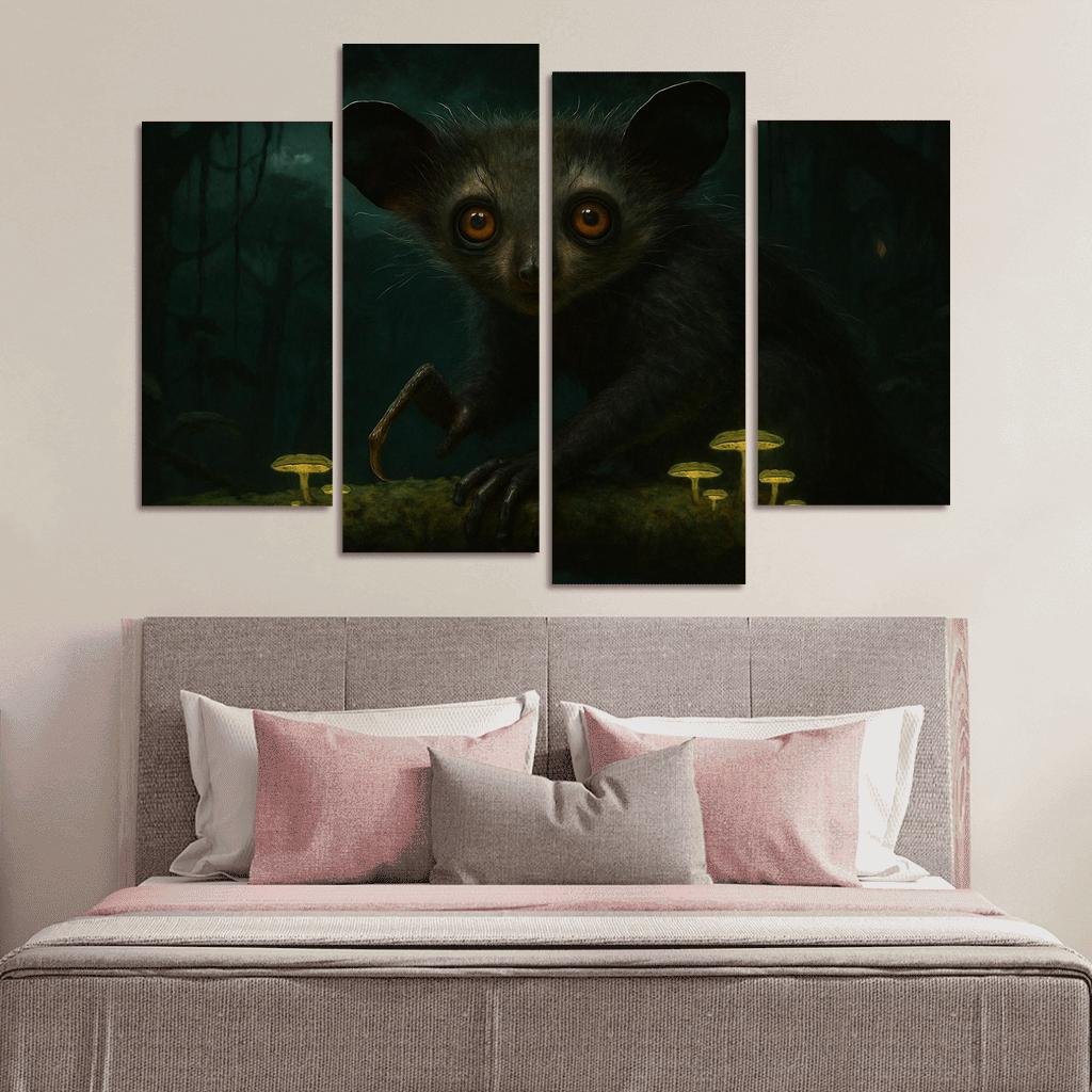 The Elusive Aye Aye Of The Rainforest Canopy custom paintings frame