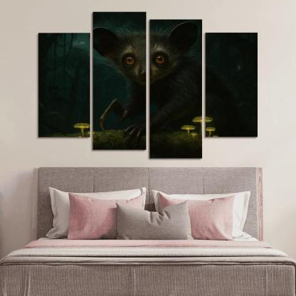 The Elusive Aye Aye Of The Rainforest Canopy custom paintings frame