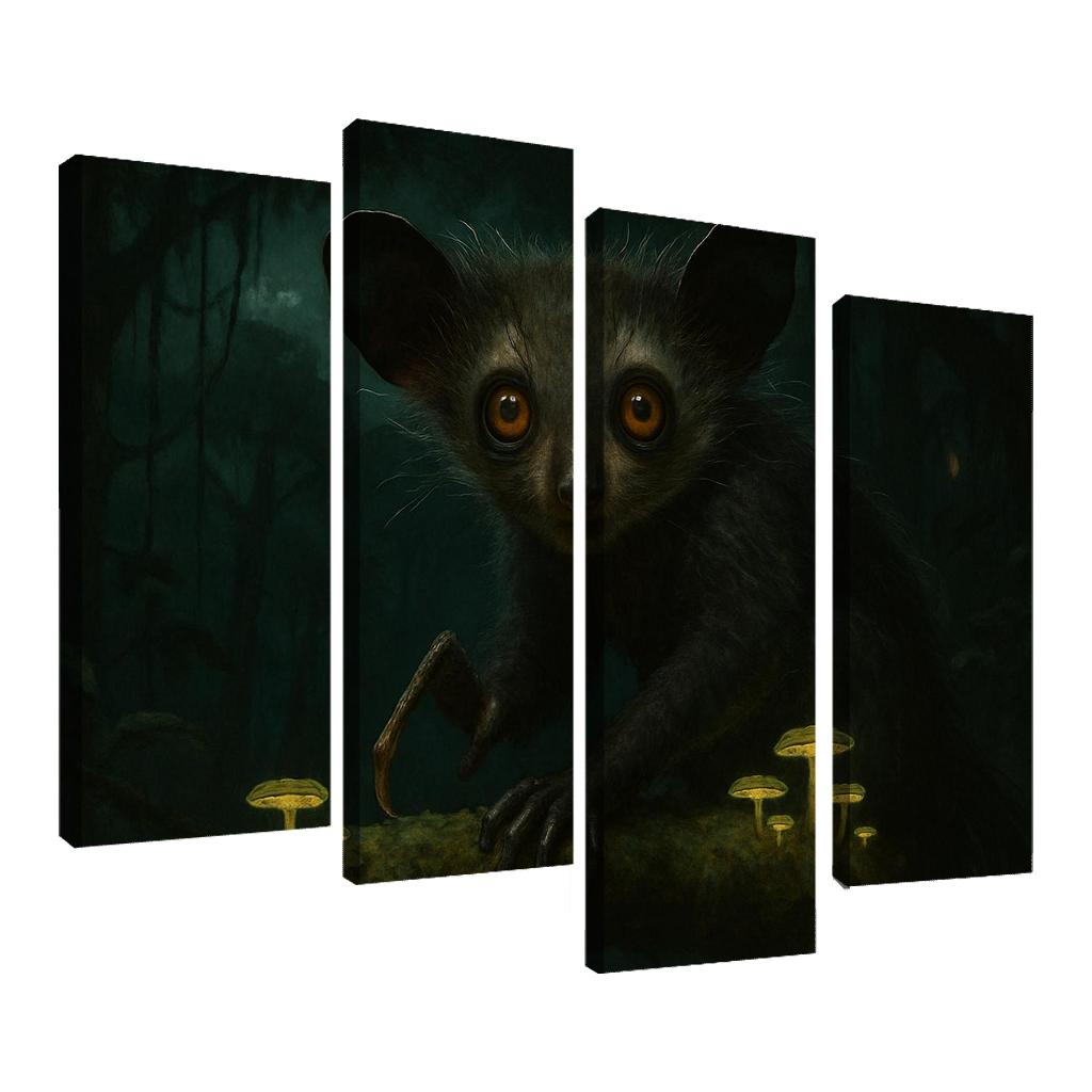 The Elusive Aye Aye Of The Rainforest Canopy custom paintings frame