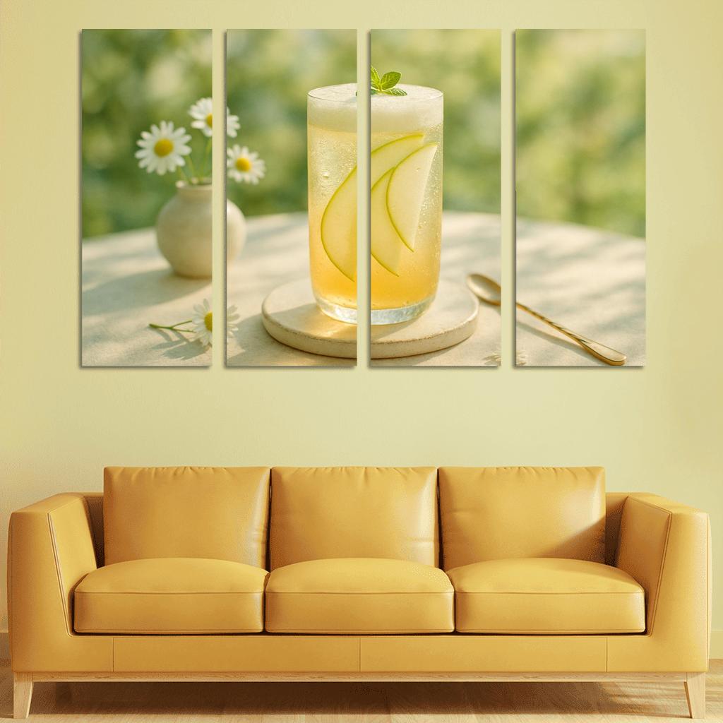 Chamomile Pear Sparkler With Ginger Foam one-piece frames
